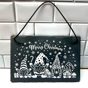 Christmas slate sign Homemade (High Quality) also can be customized for a name